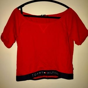 Tommy Hilfiger Women's Red Crop Top Sz XS